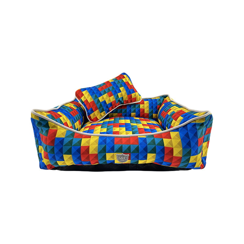 Giường hình chữ nhật cho chó lớn vừa nhỏ có thể giặt bằng máy